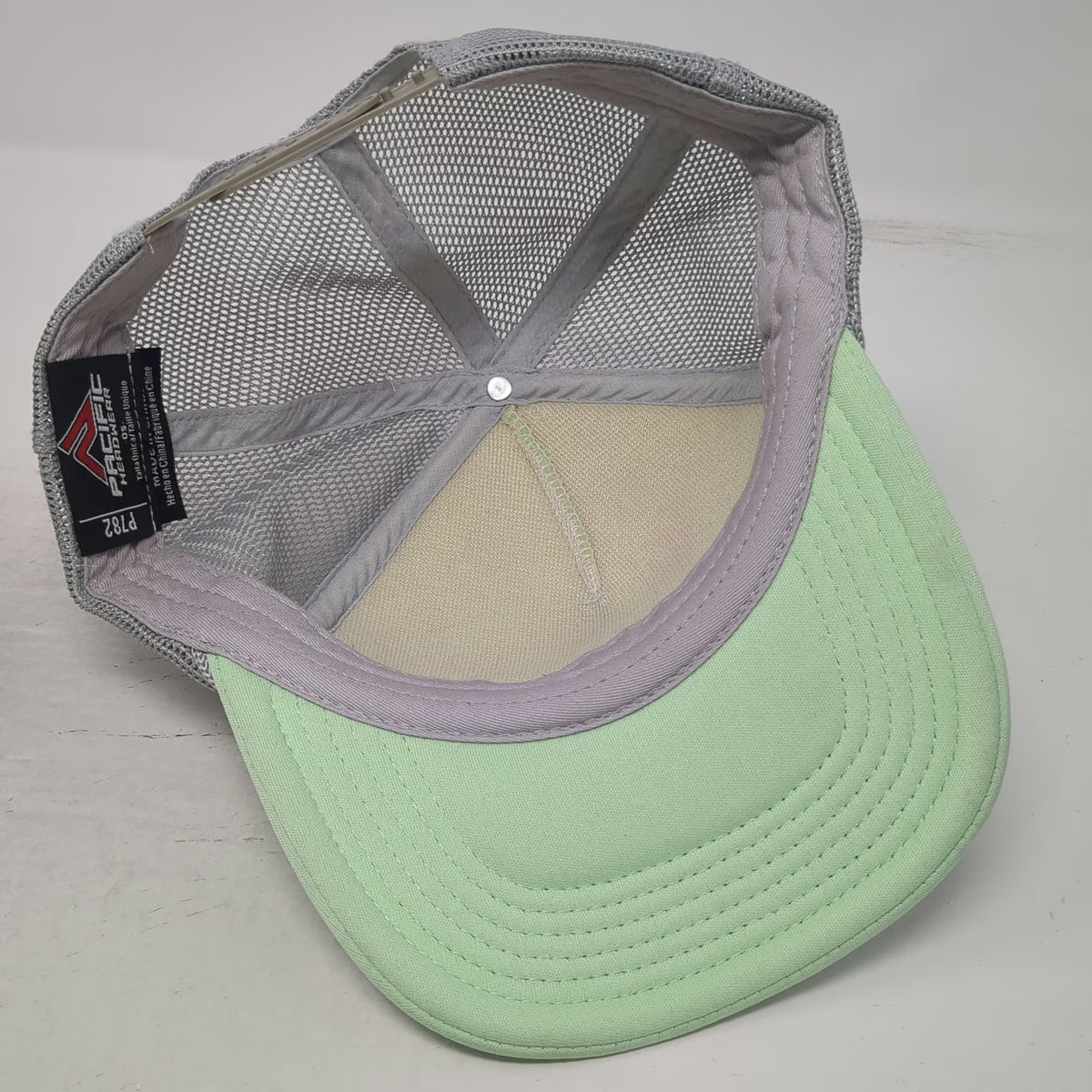 Pacific Headwear Trucker Hat Green One Size Mesh Back RME Logo Rope Snapback