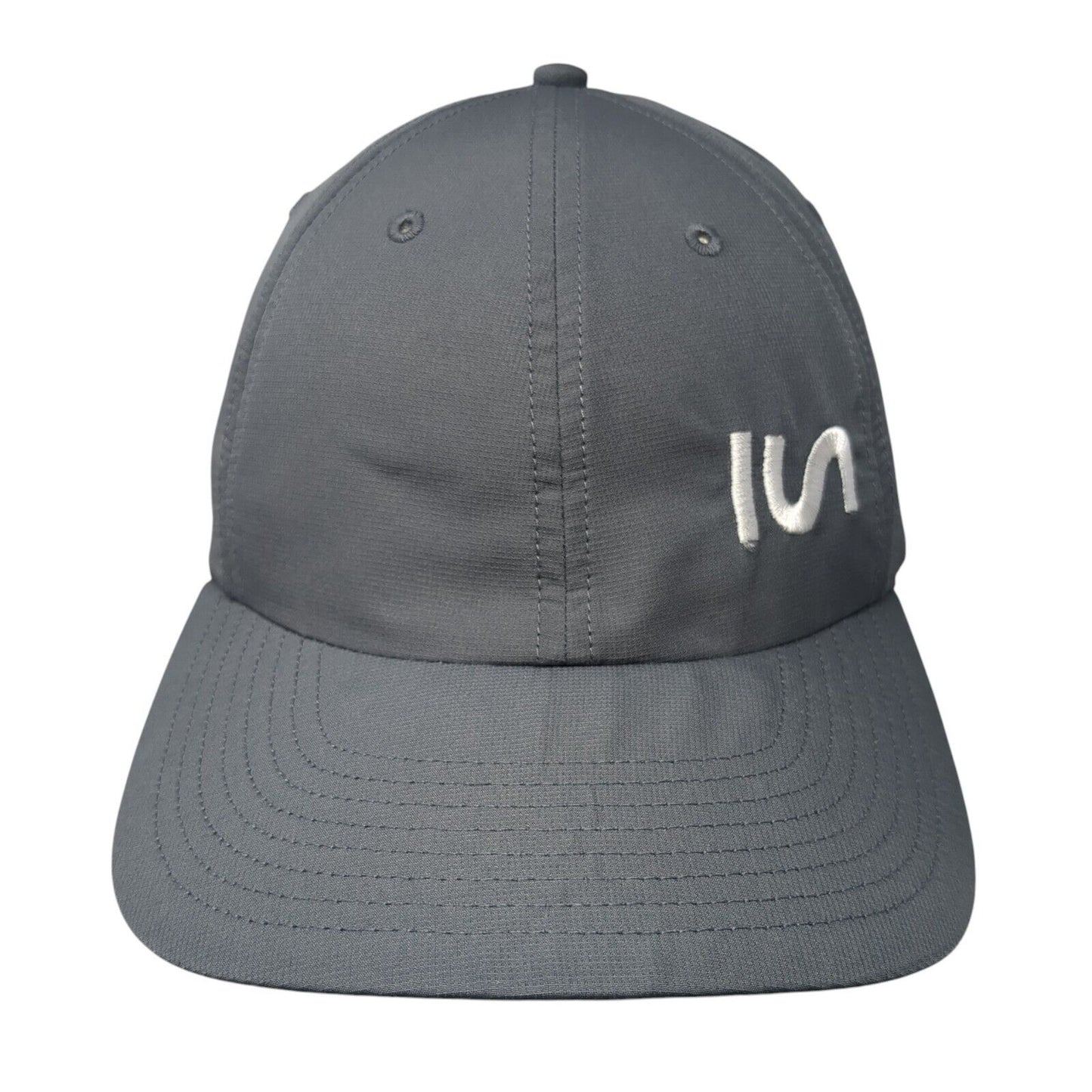 Richardson Strapback Hat Gray One Size Embroidered Logo Adjustable