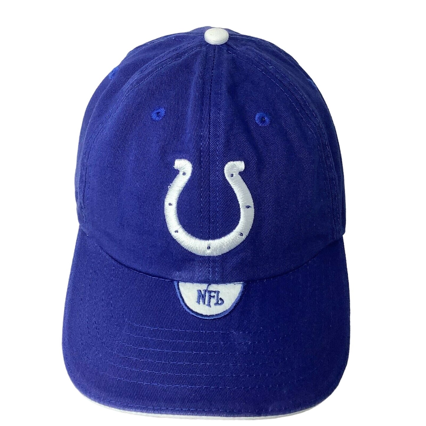 NFL Indianapolis Colts Baseball Hat White Horseshoe Slideback Adjustable OSFA