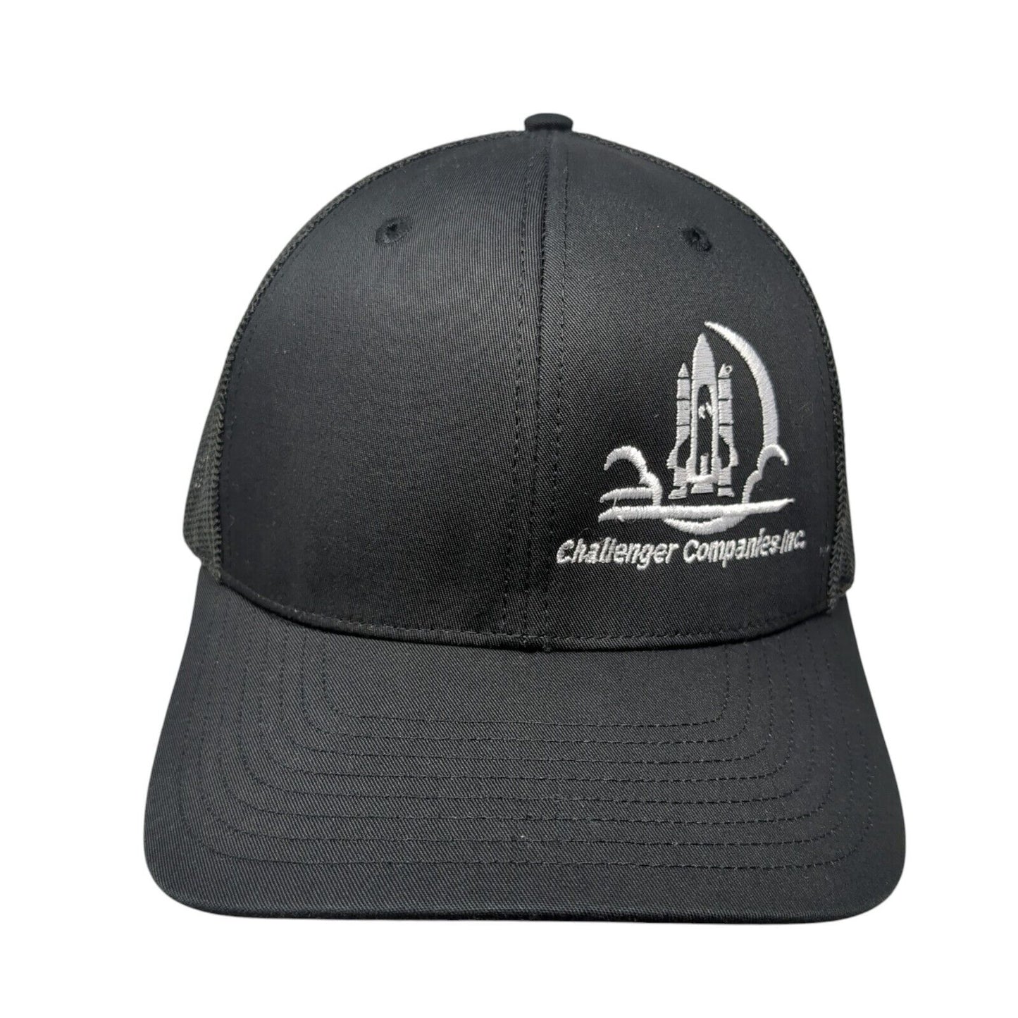 Challenger Companies, Inc. Snapback Trucker Hat Black One Size Mesh Back