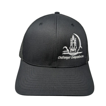 Challenger Companies, Inc. Snapback Trucker Hat Black One Size Mesh Back