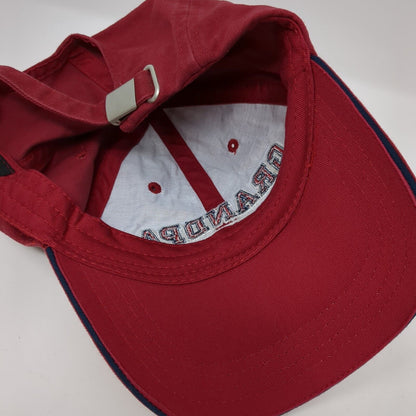 Grandpa #One Slideback Hat Red One Size Adjustable Embroidered 6 Panel