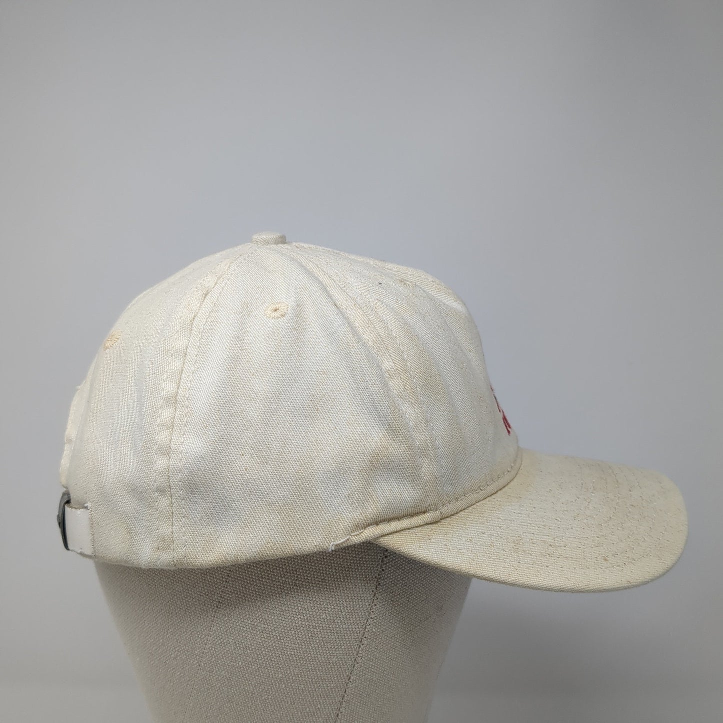 PGA Tour Logo Slideback Hat White One Size Adjustable Leather Strap