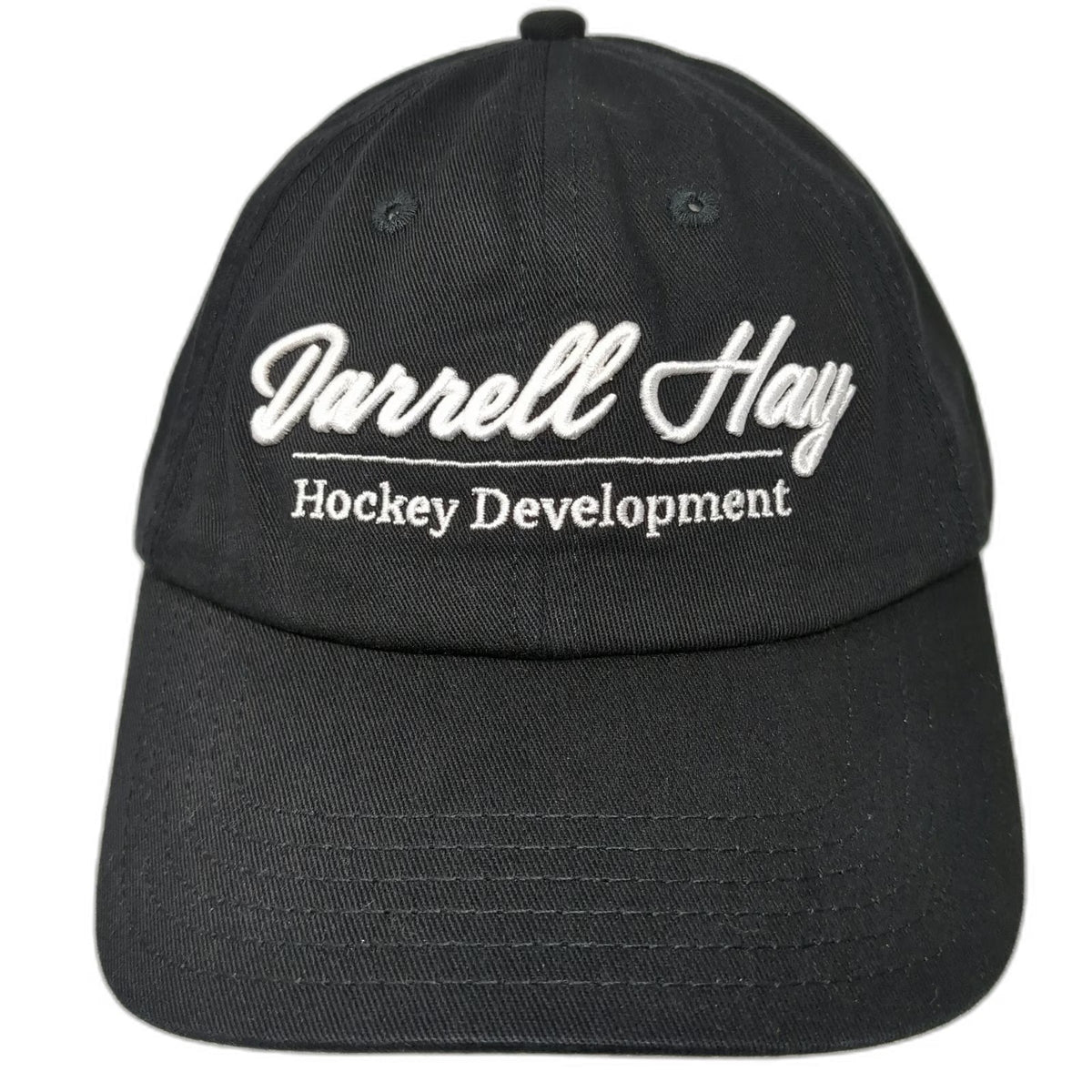 DH HD Darrell Hay Hockey Development Baseball Cap Black One Size Hat Slideback
