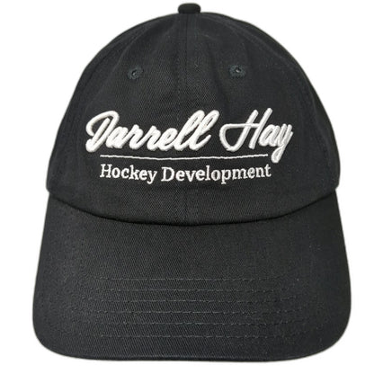 DH HD Darrell Hay Hockey Development Baseball Cap Black One Size Hat Slideback