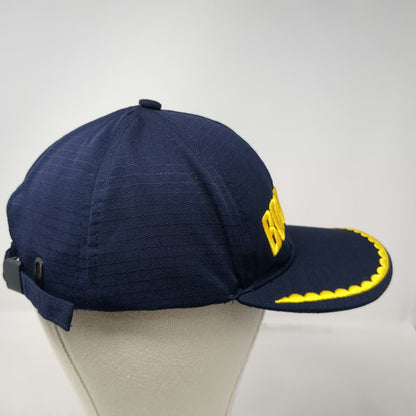 Blue One Size Baseball Cap Bomberos Scalloped Brim Slideback Firefighter Hat