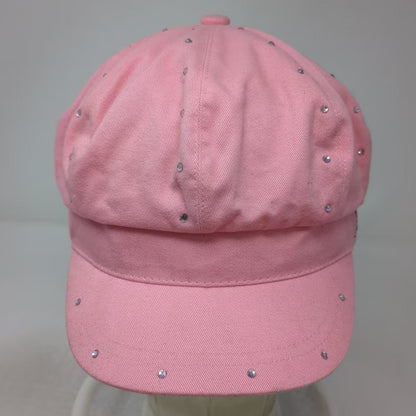 Ringling Bros Pink Army Cap Hat OS Rhinestones RBBB Sparkle Jeweled Logo Twill