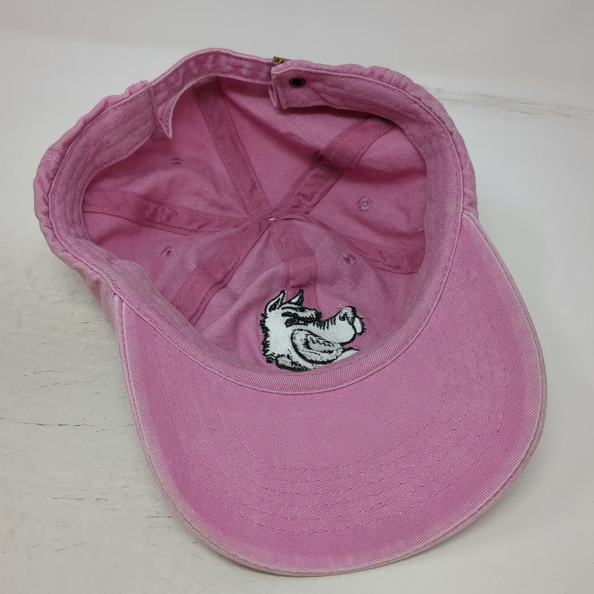 Buyers Products Company Pink One Size Baseball Cap Hat Cotton Slideback Dog Logo
