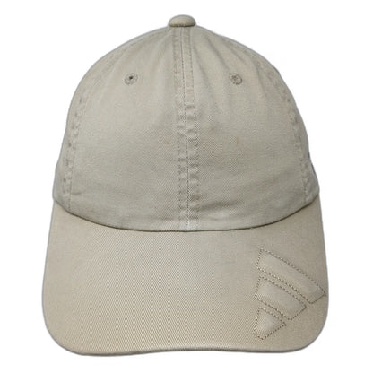 Adidas Baseball Cap Beige One Size Cotton Tonal Brim Logo Adjustable Strap Hat