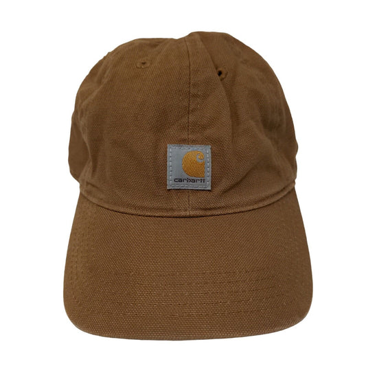 Carhartt Infant Stretch Strapback Hat Brown Solid Logo Patch 6 Panel