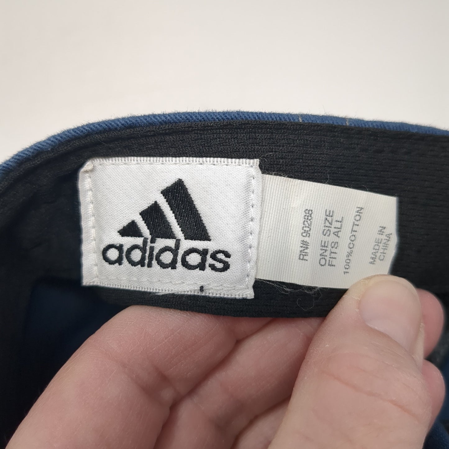 Adidas Slideback Hat Blue One Size Embroidered 3 Stripes Logo Adjustable