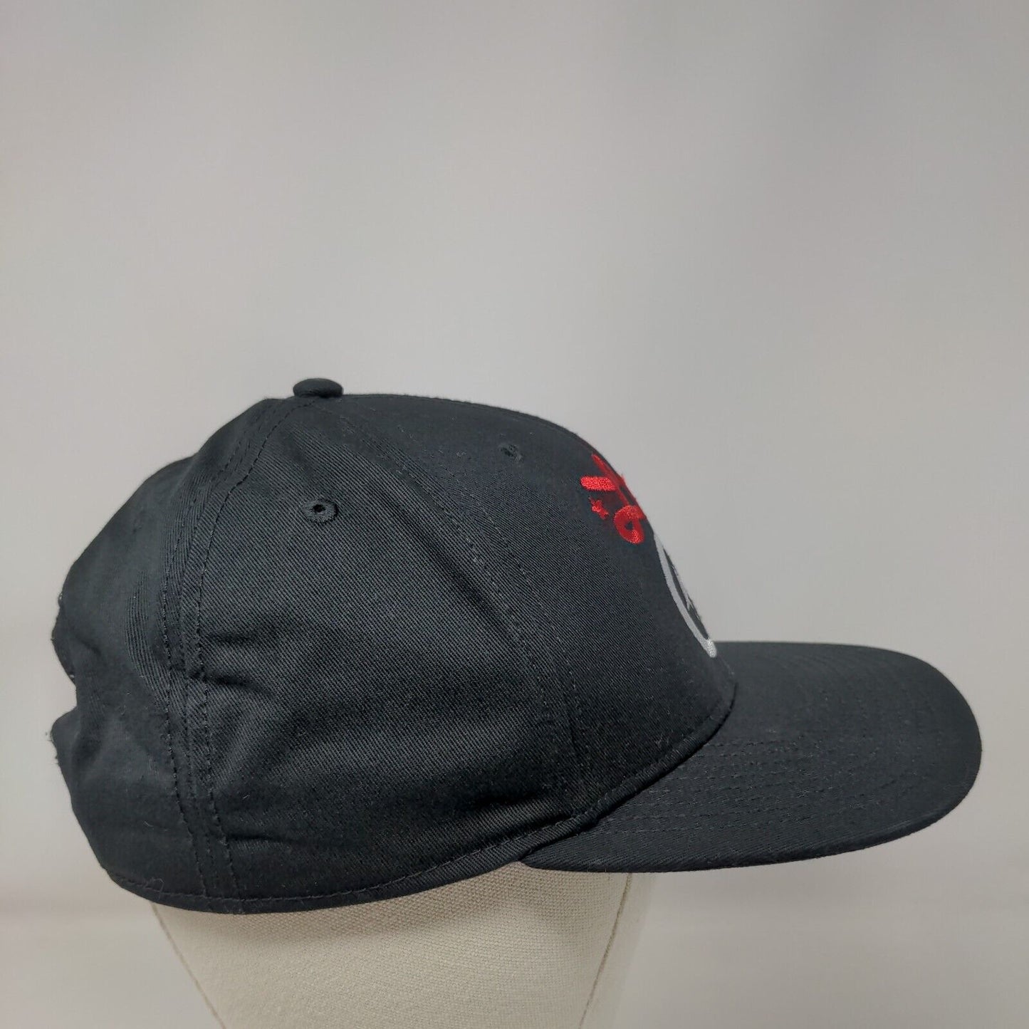 LRG Lifted Research Group Snapback Hat Black OSFM Adjustable Embroidered 6 Panel