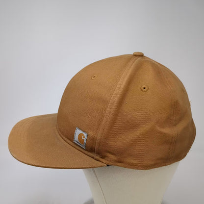 Carhartt Brown Snapback Hat One Size Adjustable Embroidered Logo Canvas Work