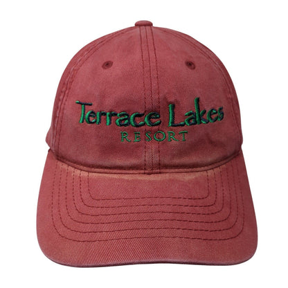 Terrace Lakes Resort Fitted Hat Red S/M Stretch Flexfit Embroidered Richardson