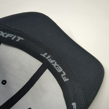 Flexfit Baseball Cap Black M Raised Logo NP Embroidery Wool Blend Comfort hat