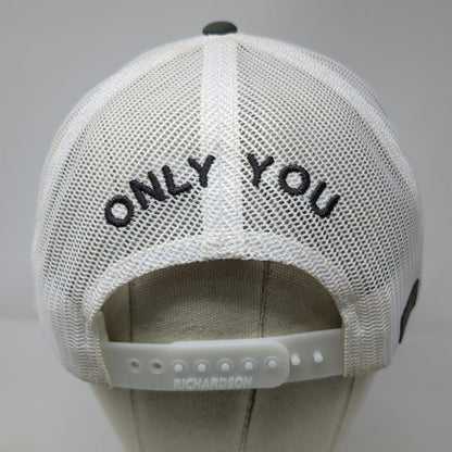 Richardson Trucker Hat Gray One Size Smokey Bear Only You Forest Fire Mesh Back