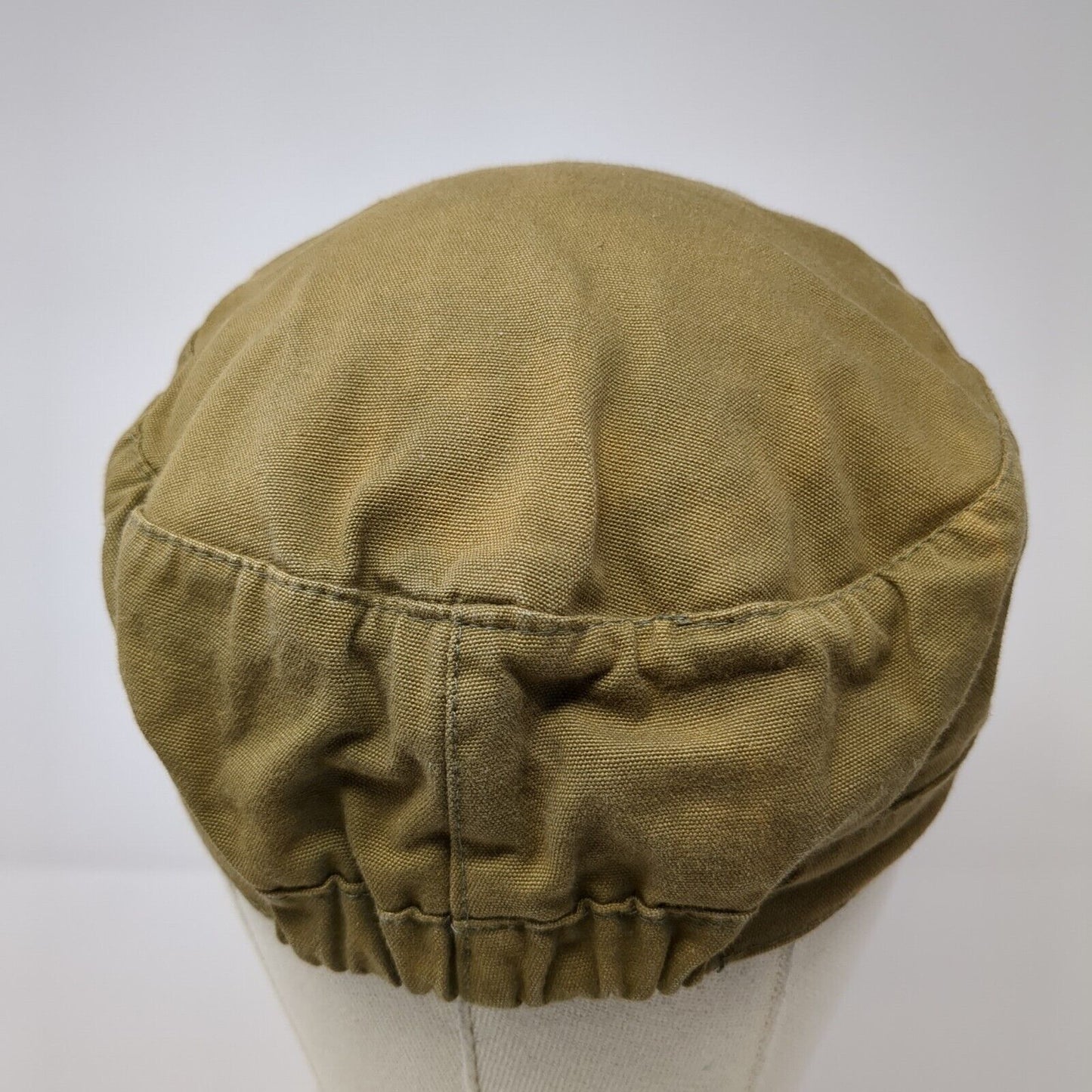 Unbranded Cadet Army Cap Brown One Size Stretch Lightweight Blank Cotton