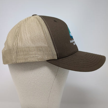 Yupoong Trucker Hat Brown OSFM Mesh Snapback Aquidneck Island Land Trust Logo