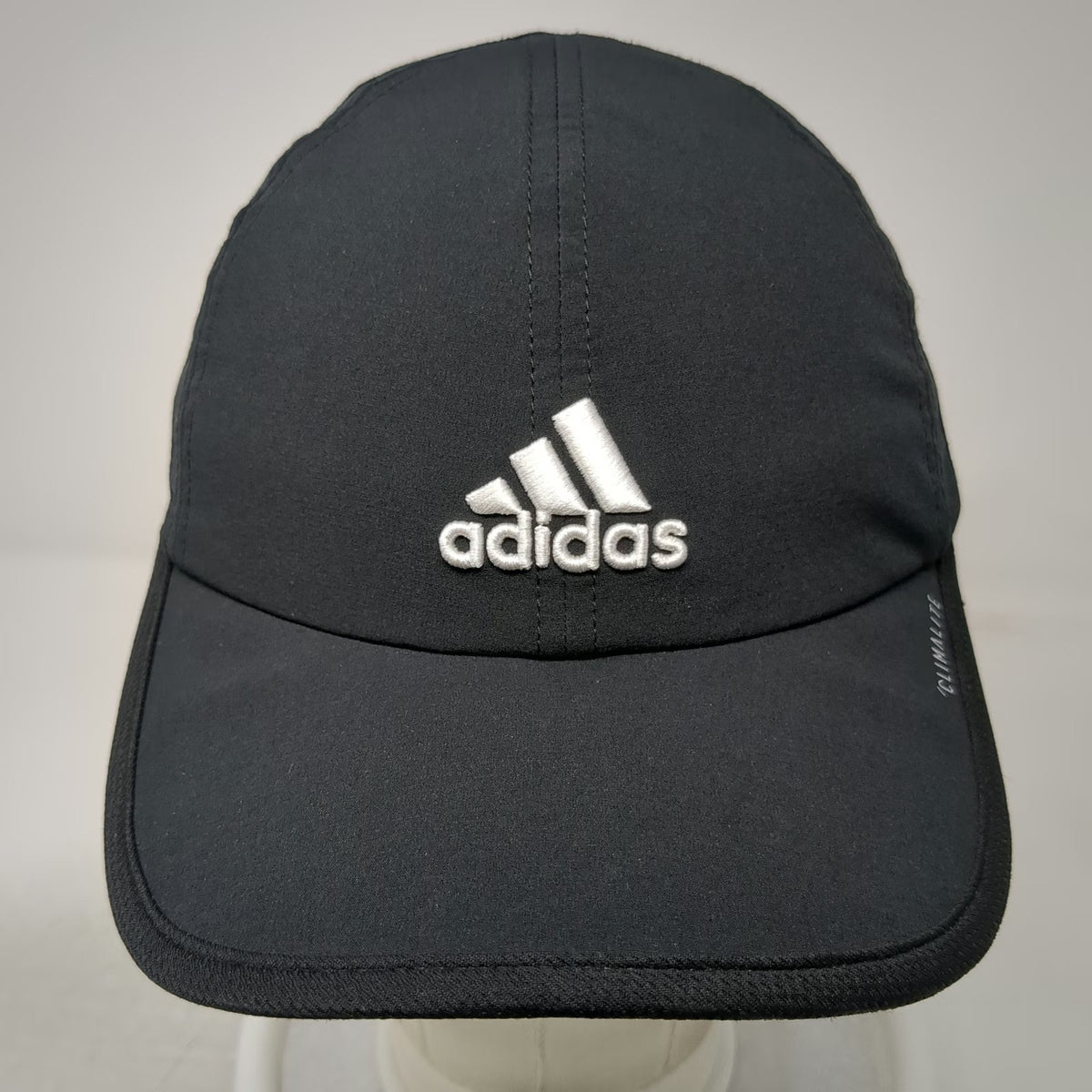 Adidas Baseball Cap Black One Size Strapback Climalite Mesh Side Panels Hat
