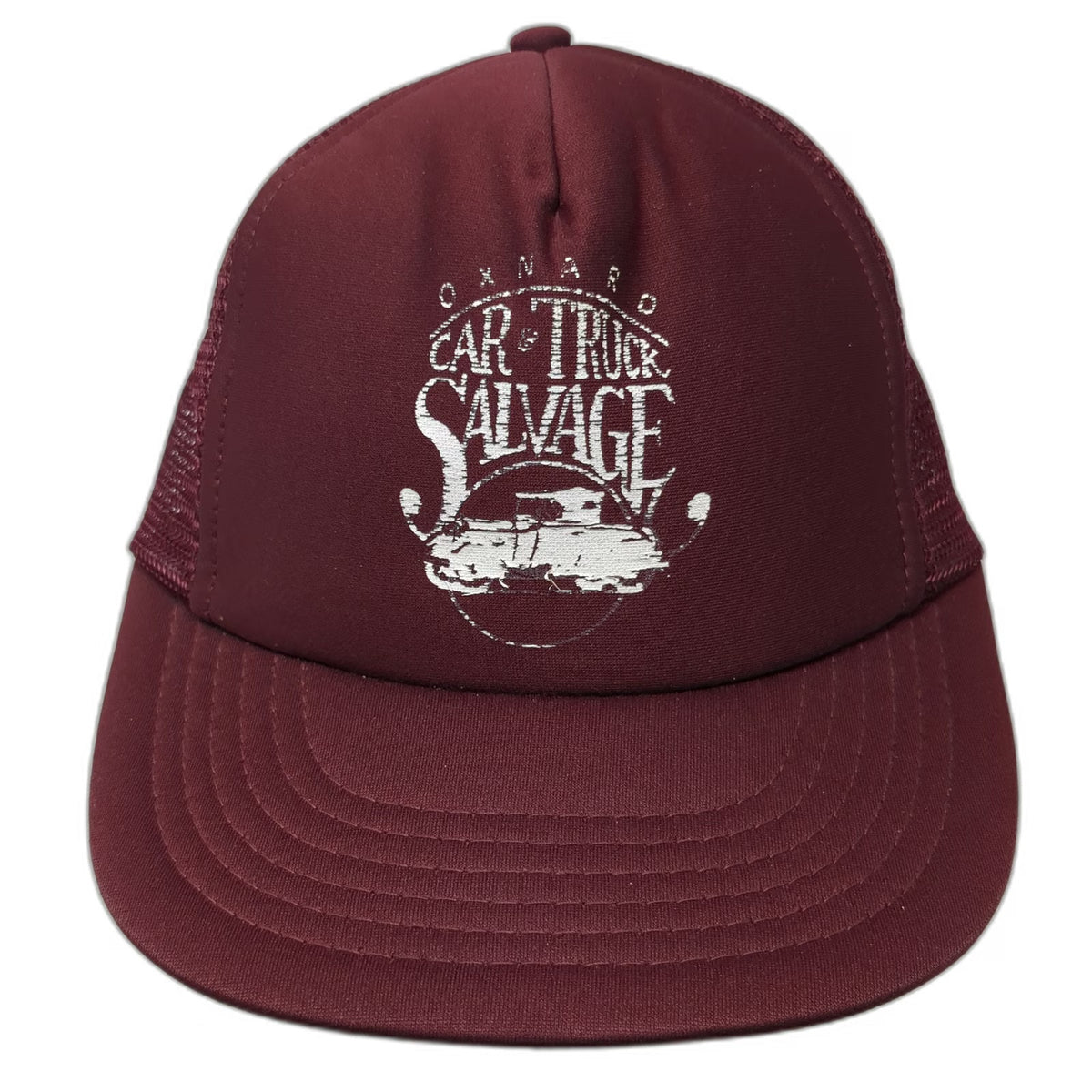 DA Professional Trucker Hat Red One Size Oxnard Car Truck Salvage Snapback Mesh
