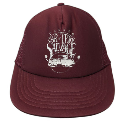 DA Professional Trucker Hat Red One Size Oxnard Car Truck Salvage Snapback Mesh
