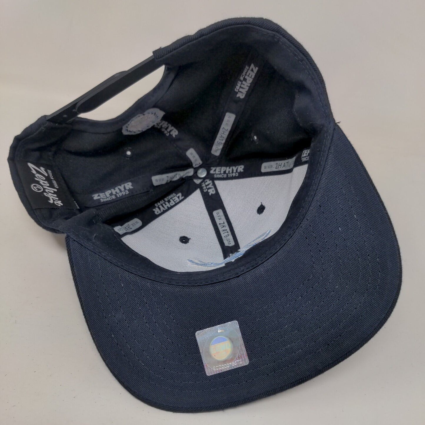 Jax Snapback Hat Blue One Size Embroidered Adjustable 6 Panel Zephyr