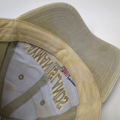 Eagle Crest Cayman Islands Flag Hat Beige One Size Baseball Cap Slideback Cotton