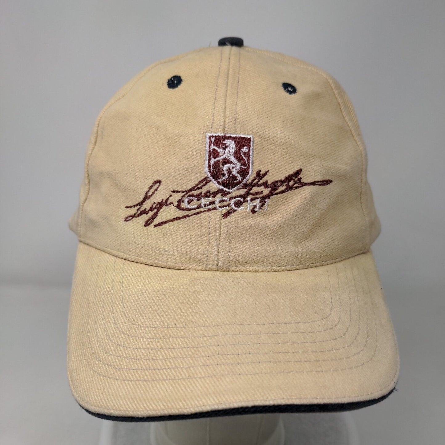 Cecchi Slideback Hat Tan 58 cm Embroidered Adjustable 6 Panel Vent Holes