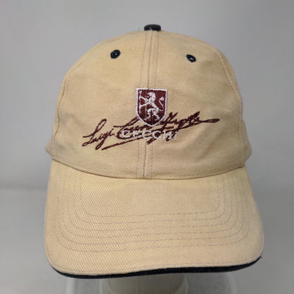 Cecchi Slideback Hat Tan 58 cm Embroidered Adjustable 6 Panel Vent Holes