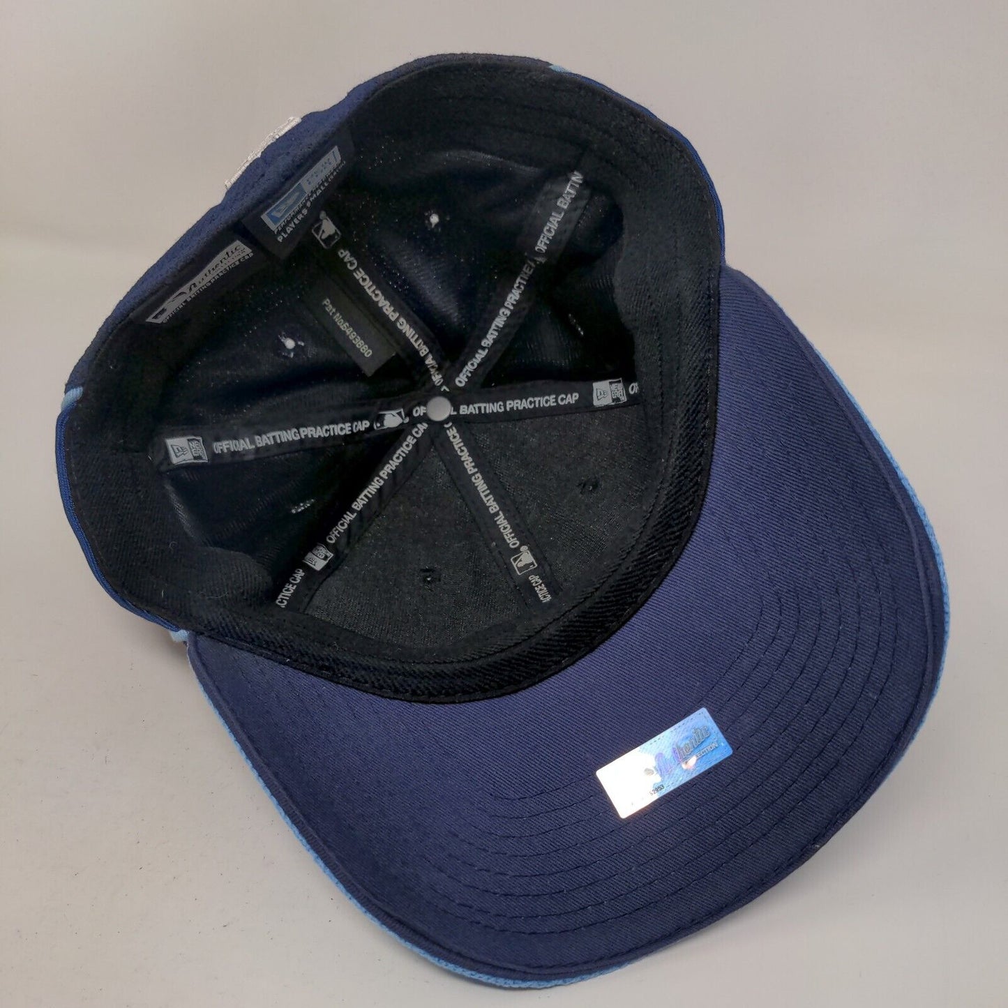 New Era Men's Fitted Hat Blue Size S Embroidered Tampa Bay Rays Logo