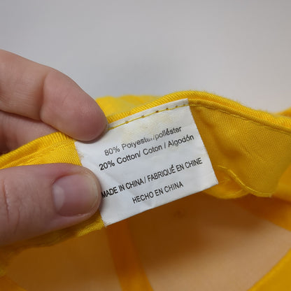 Unbranded Strapback Hat Yellow One Size Solid Blank Outdoor Adjustable