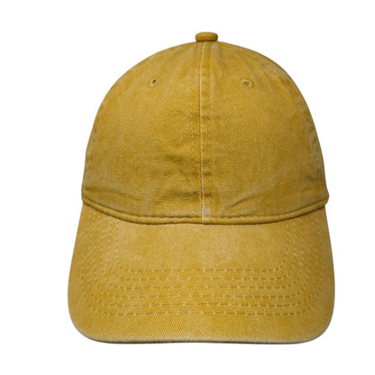 Unbranded Slideback Hat Yellow One Size Adjustable Blank 6 Panel Solid