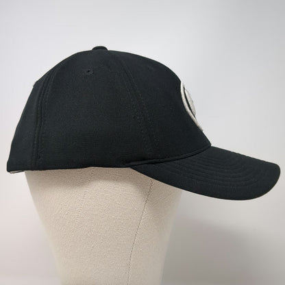 Pacific Headwear Baseball Cap Black XL Fitted Performance Hat Smiley Face JM