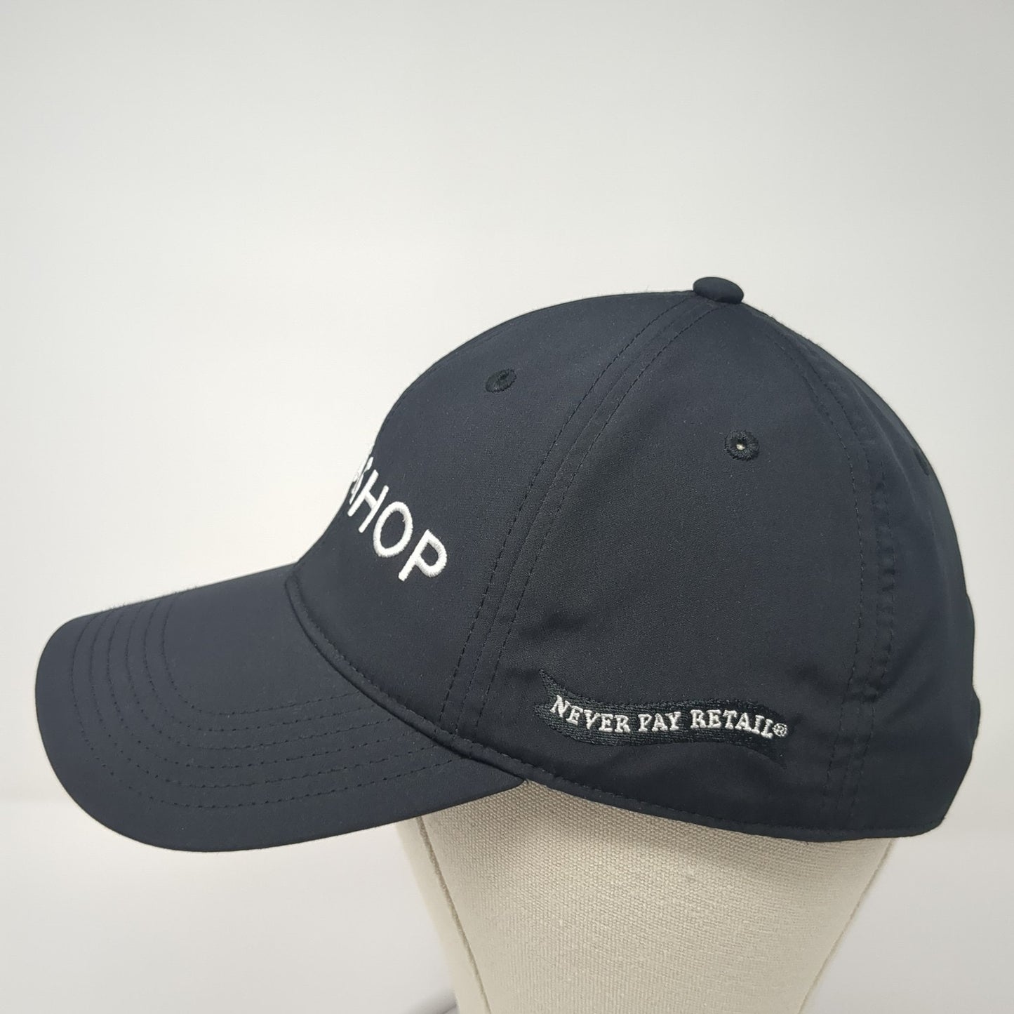 Jomashop Snapback Hat Black One Size Adjustable Embroidered 6 Panel
