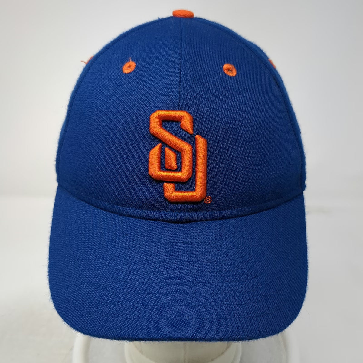 Syracuse Orange NCAA New Era Cap Blue 7 1/8 Fitted Wool Blend Embroidered Logos