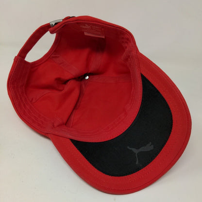 Puma Men's Slideback Hat Red Size OS Stitched 3D Horse Logo 100% Cotton