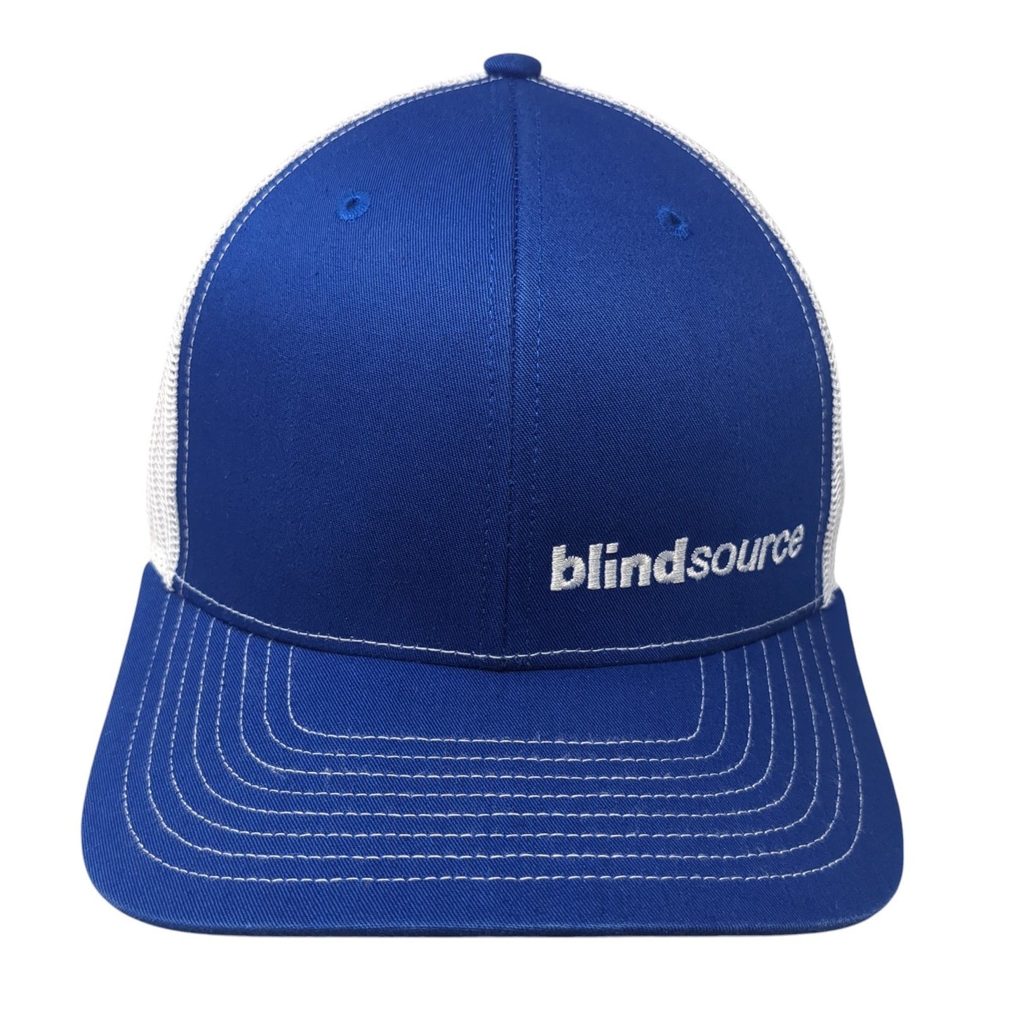 Blind Source Snapback Trucker Hat Blue One Size Adjustable Mesh Back Richardson
