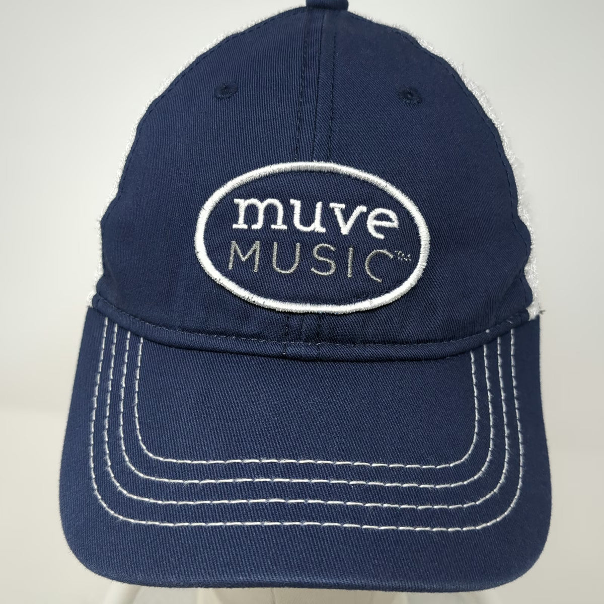 HitWear Trucker Hat Blue One Size muve MUSIC Mesh Snapback Contrast Stitching