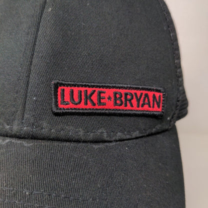 Luke Bryan Men's Snapback Mesh Back Hat Black Adjustable Embroidered Logo