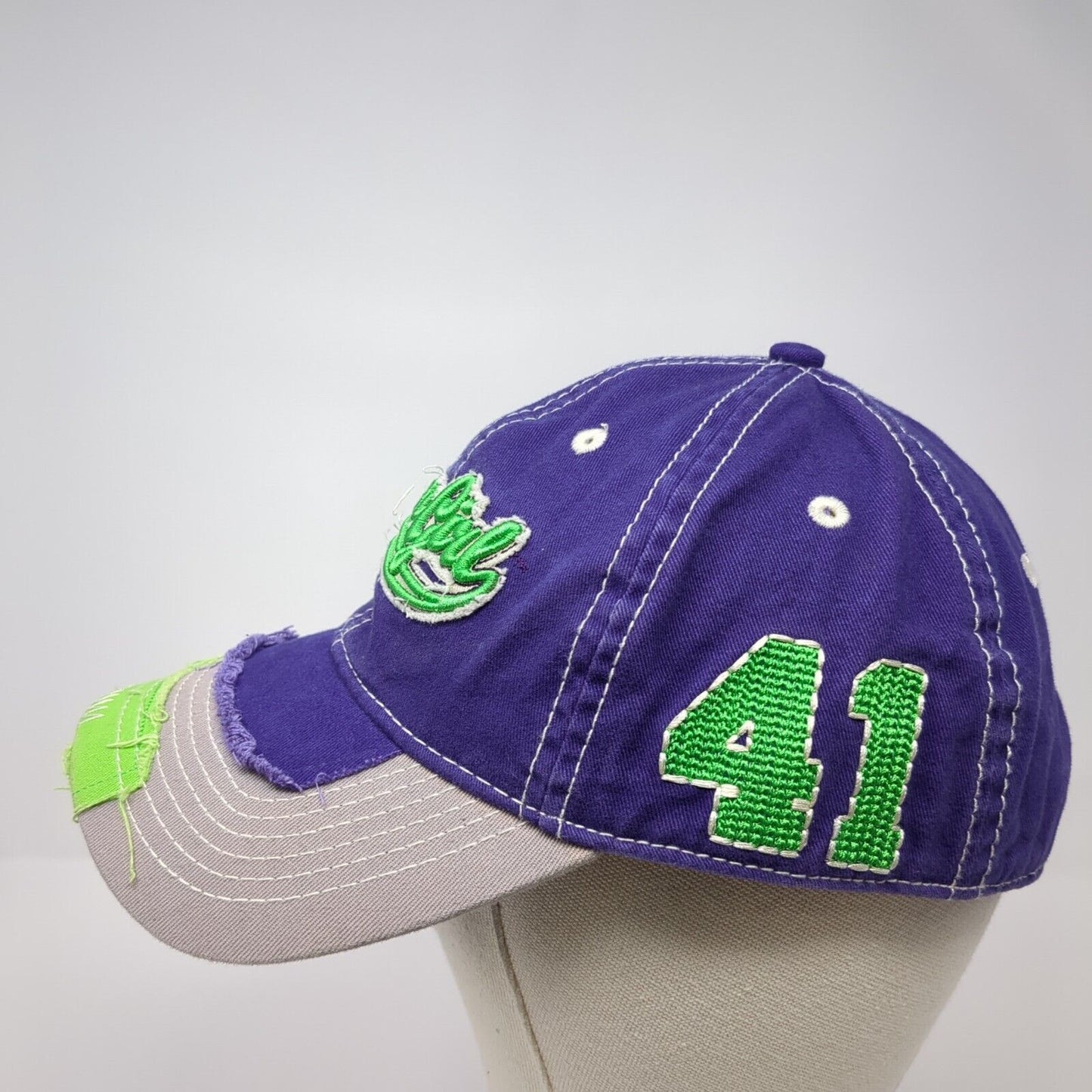 Farm Girl 41 Strapback Hat Purple One Size Adjustable Embroidered