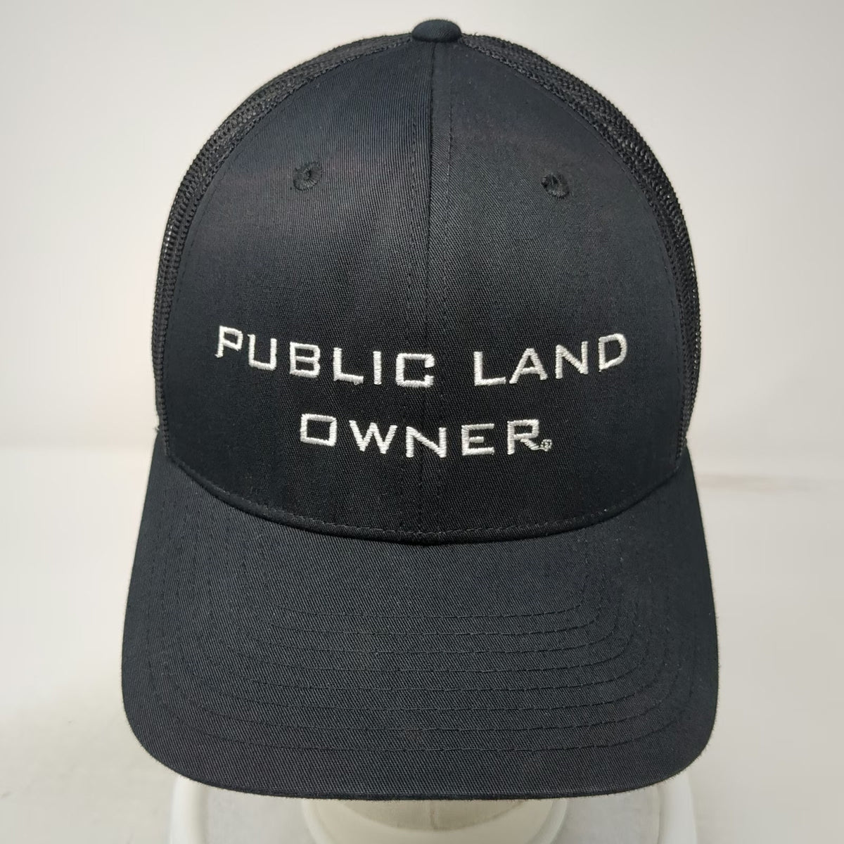 Richardson Trucker Hat Black One Size Public Land Owner Hunters Anglers Mesh