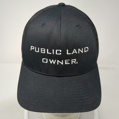 Richardson Trucker Hat Black One Size Public Land Owner Hunters Anglers Mesh
