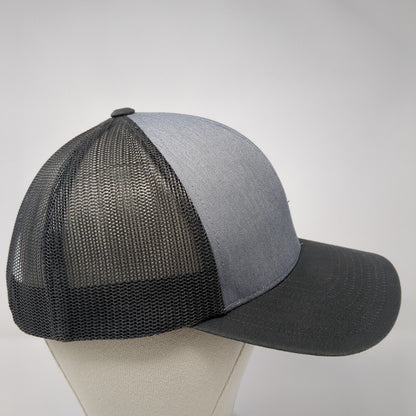 Bellaterra Snapback Mesh Back Trucker Hat Gray One Size Embroidered Logo