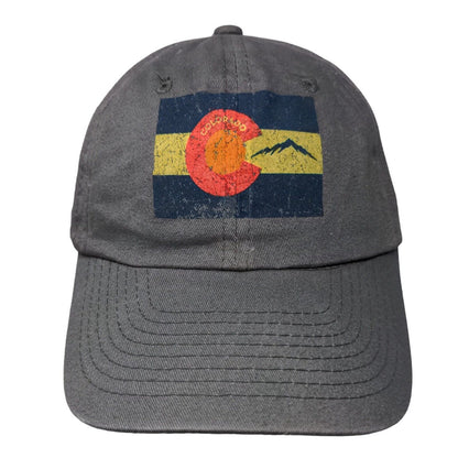 Colorado Strapback Hat Gray OSFM Adjustable 6 Panel Outdoor Cap