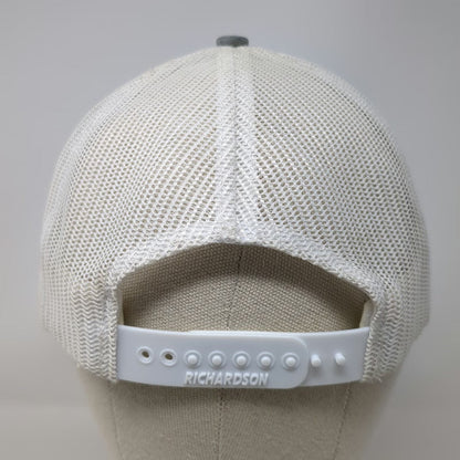 Richardson Trucker Hat Blue One Size Fishing Mountains Mesh Snapback Outdoor