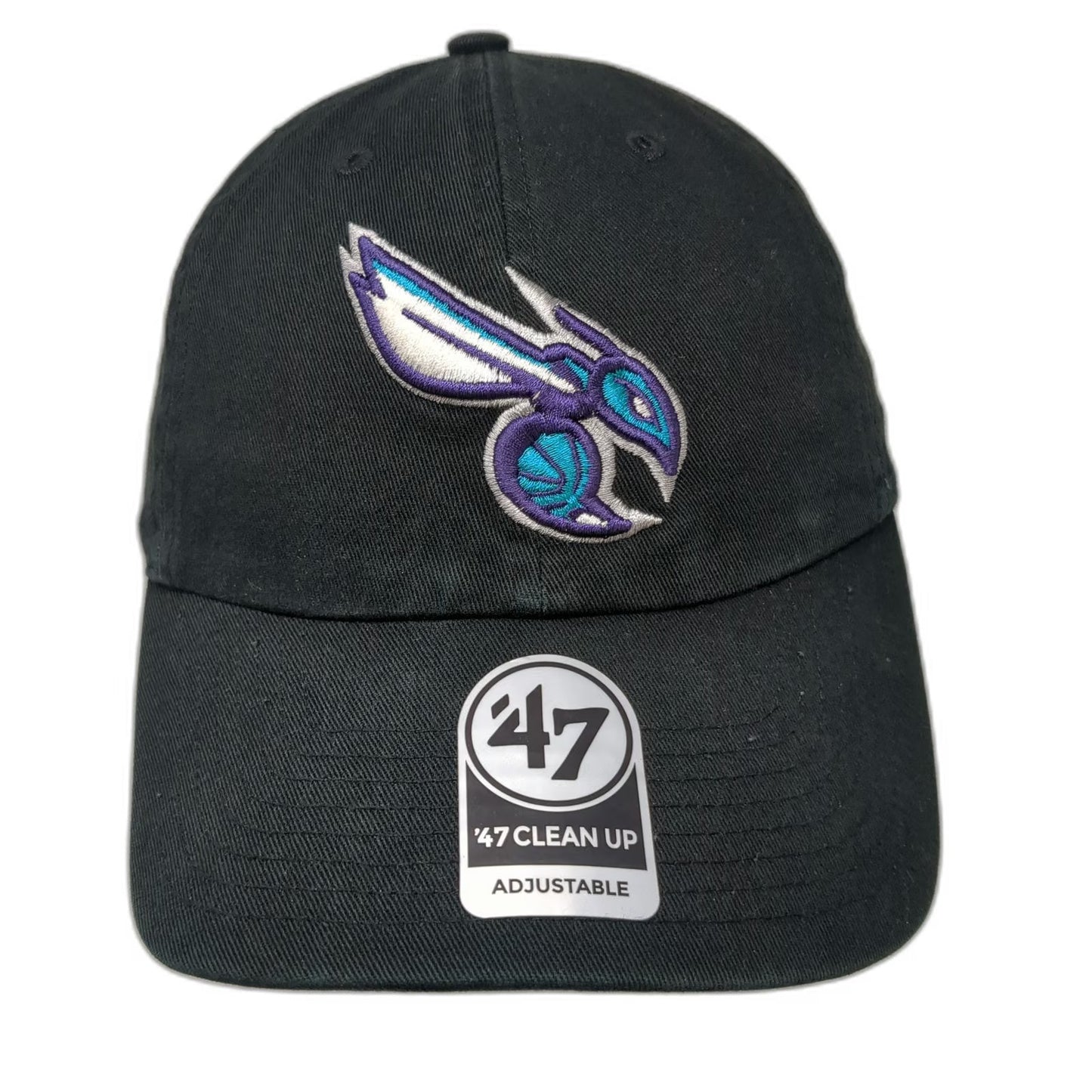 Charlotte Hornets NBA '47 Black One Size Hat Cap Adjustable Strap Embroidery