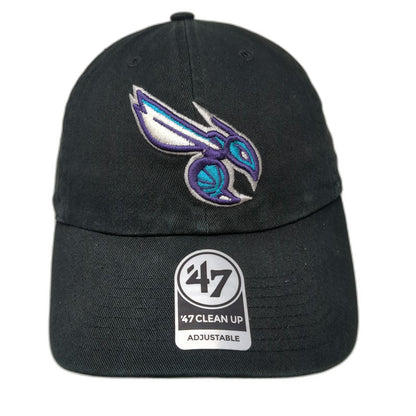 Charlotte Hornets NBA '47 Black One Size Hat Cap Adjustable Strap Embroidery