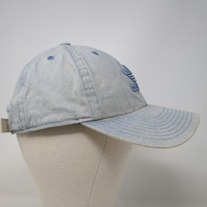 Adidas Baseball Cap Blue One Size Embroidered Trefoil Logo Hat Slideback Denim