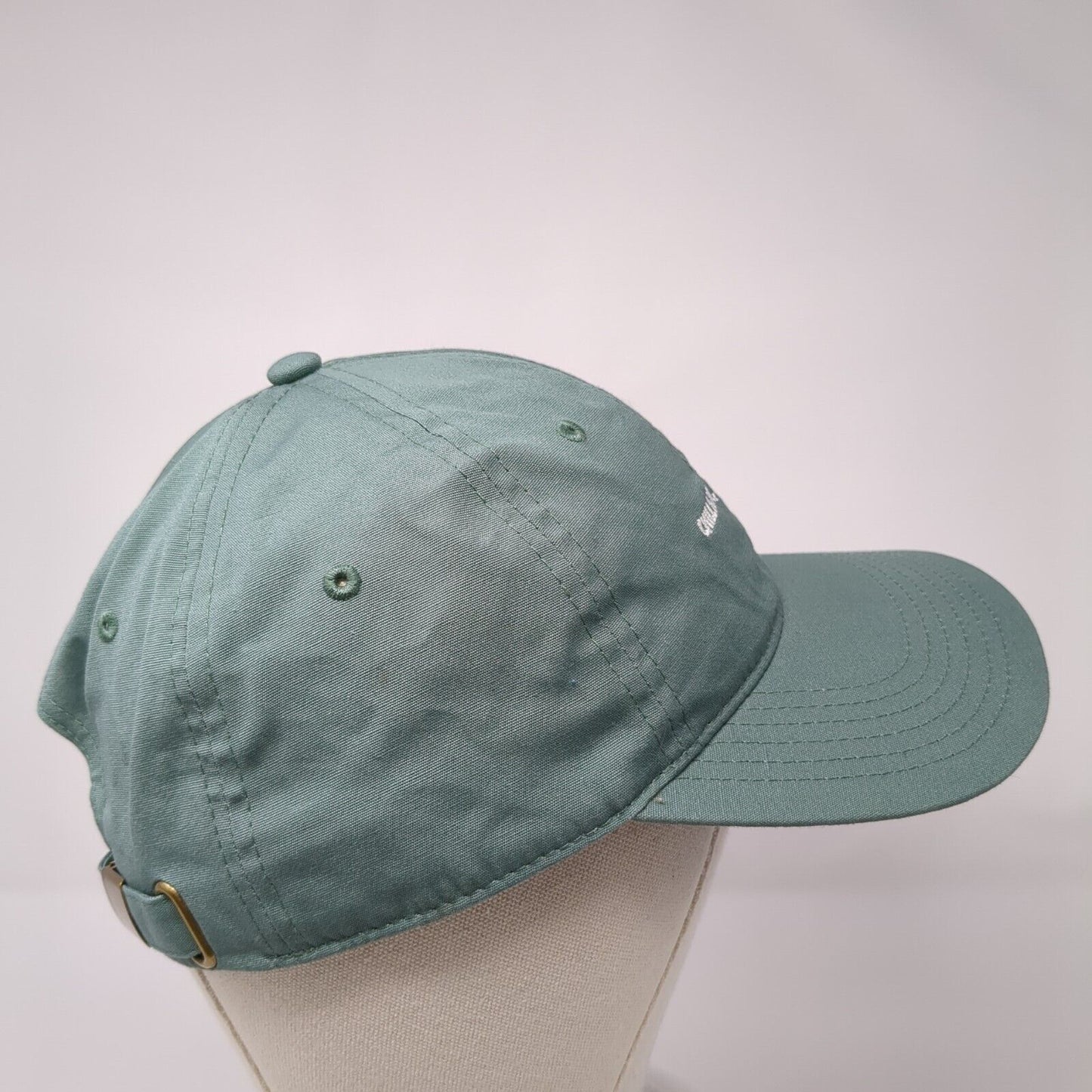 Chillax Drink A Beer Slideback Hat Green OS Adjustable Davie Embroidered Cotton