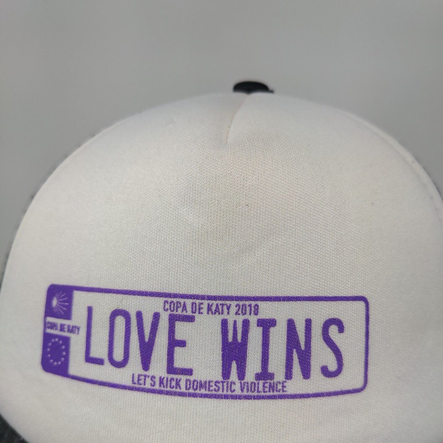 Love Wins Snapback Mesh Back Trucker Hat Black OSFA Copa De Katy 2018